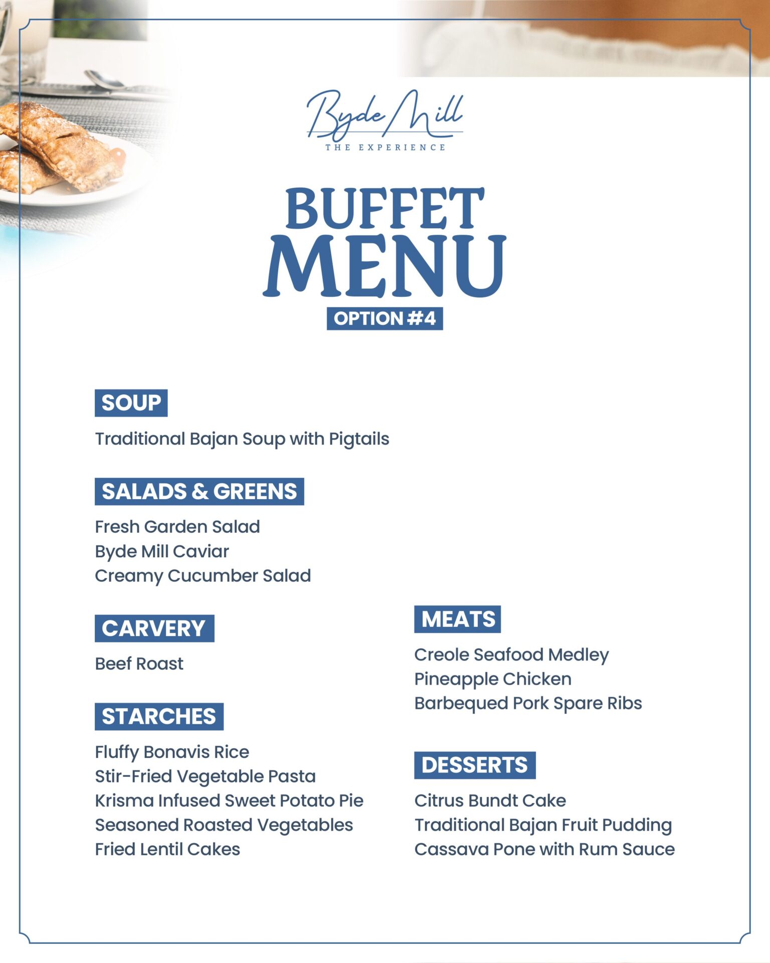 Dine - Byde Mill — The Experience